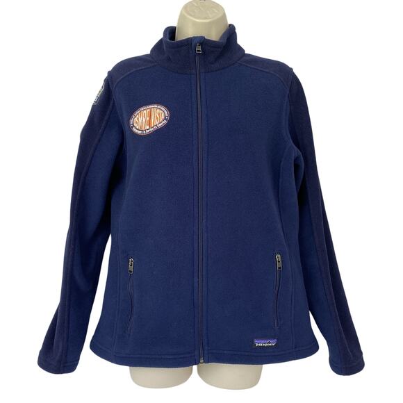Patagonia Synchilla Fleece Jacket Womens Medium Full Zip OSM VISTA Team Blue - Picture 1 of 12